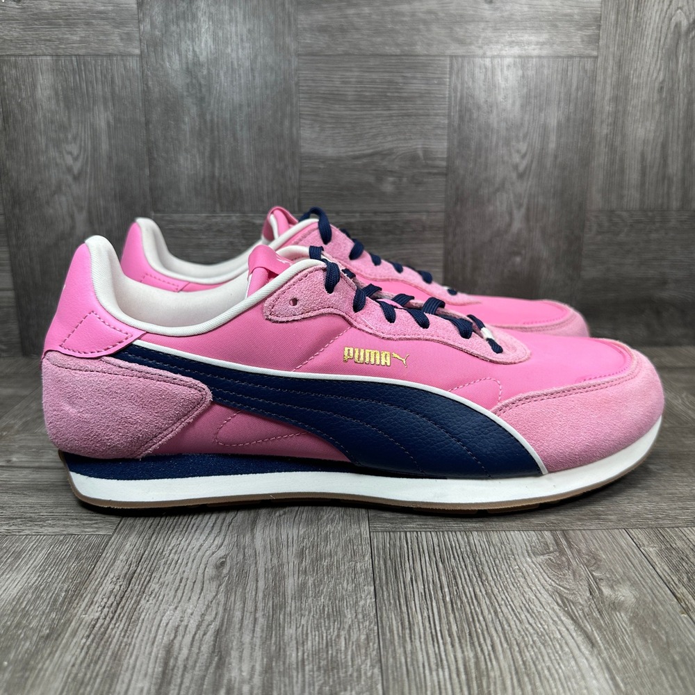 Puma St. Miller Rose Sneakers Womens 11 Pink Navy Suede Nylon Retro Athletic NEW